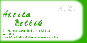 attila mellik business card